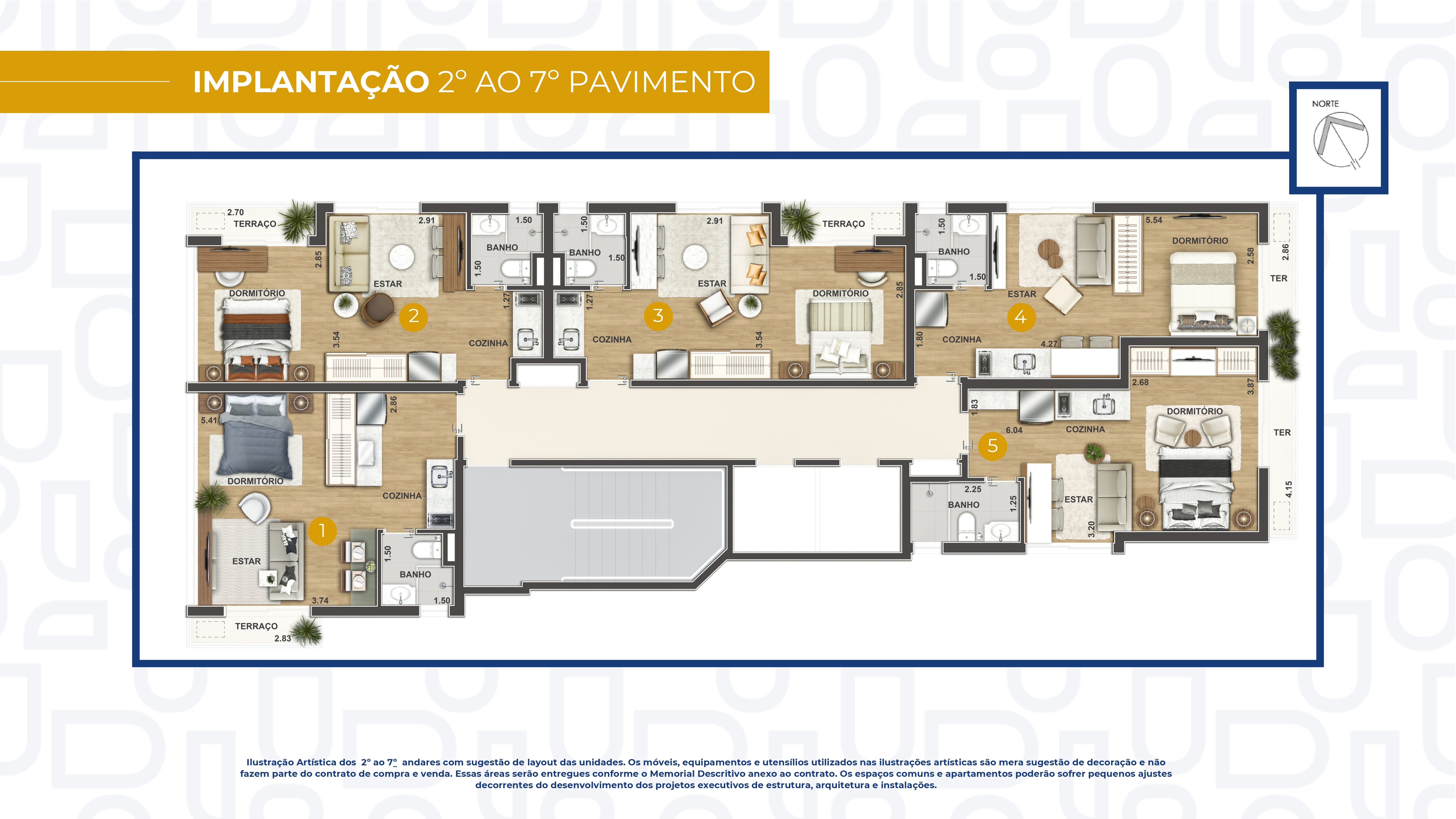 Planta 2º ao 7º Andar